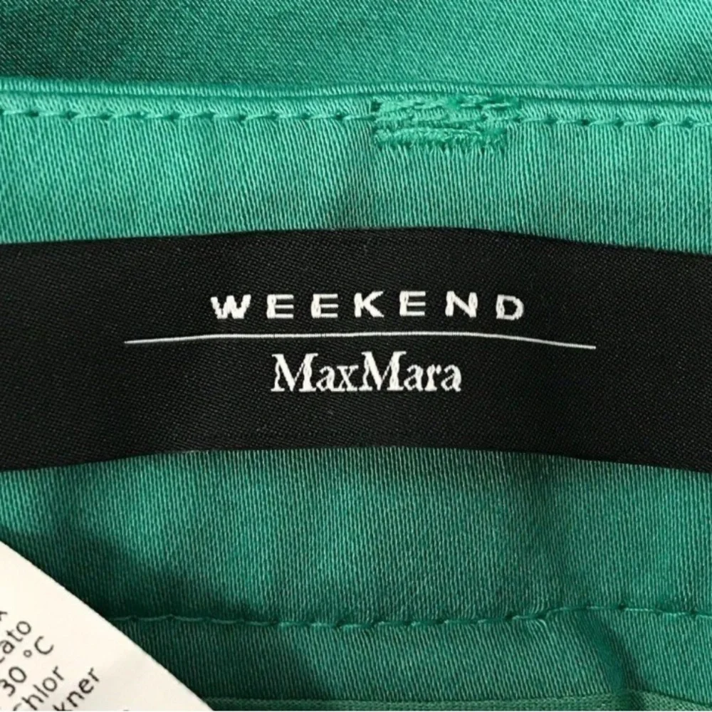MaxMara, Size 10, Green Cropped Cigarette Pants FITW18 Stretch, Weekend wear - Picture 3 of 7